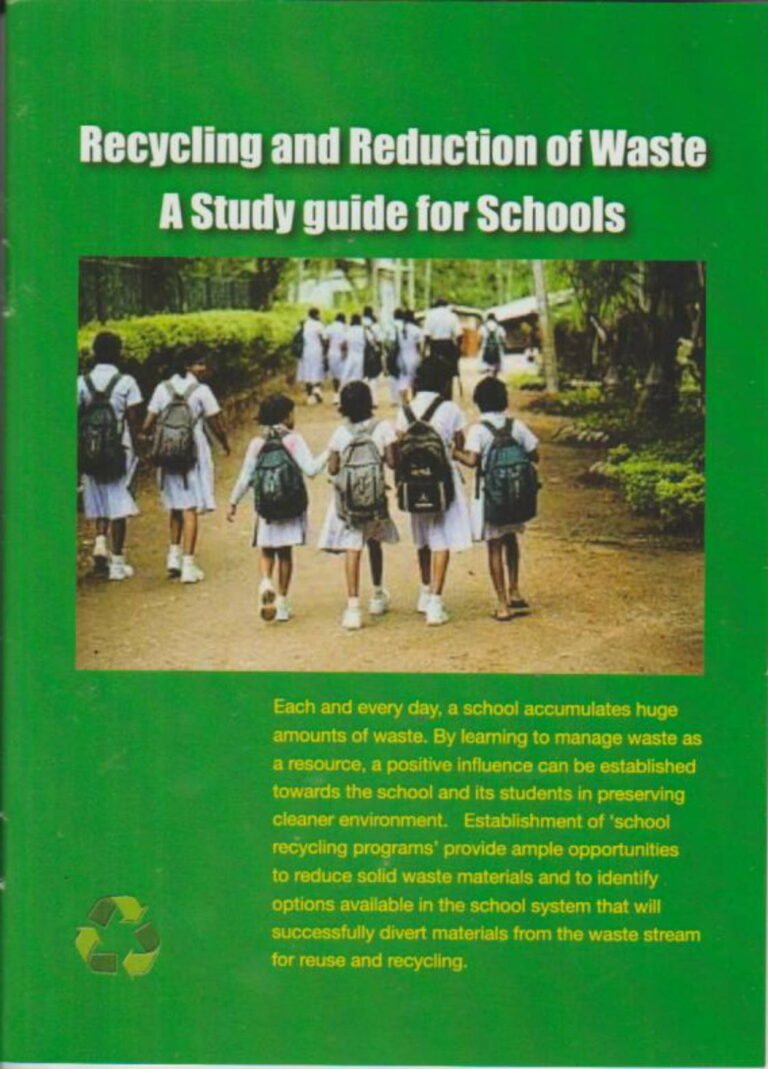 Recycling and Reduction of Waste A Study Guide for Schools Prof. M.N